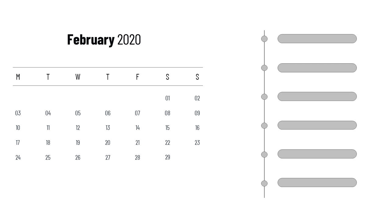 powerpoint calendar template-feb
